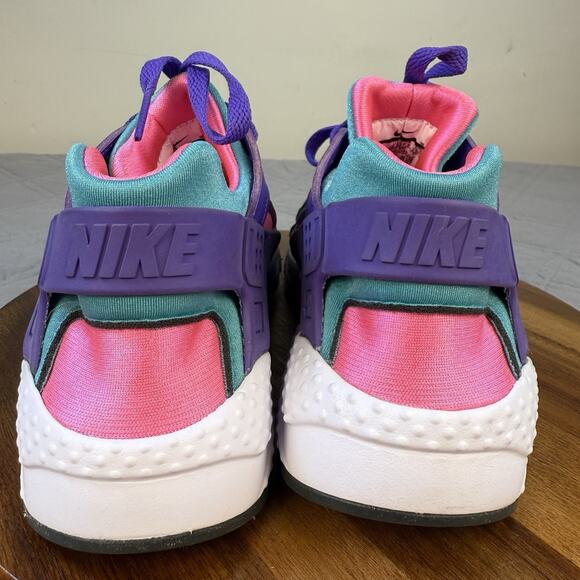 Nike Huarache Run Ultra Now Big Kids BQ7096-300 Green Grape Pink Shoes Youth 5 - Picture 5 of 11